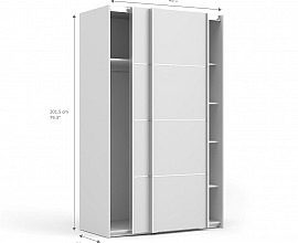 Omara Verona 2 vrata, 5 polic, 122 cm Barva bela