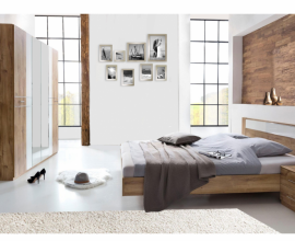 Komplet spalnica Marbella 180x200, Barva temen hrast, klasik