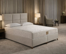 Boxspring postelja Firenze, Komplet z dvižnim dnom, predalom in vzmetnico 160x200 , Barva bež, po naročilu OMEJENA KOLIČINA !!!