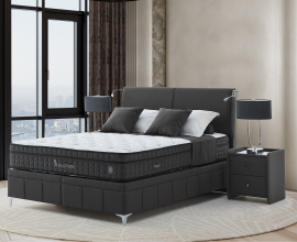 Posteljni okvir Albatros 160x200 z dvižnim dnom in predalom, Barva Črna tkanina, po naročilu