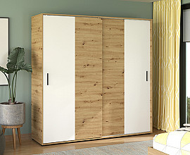 Omara Atos 2 Vrata 210 cm, Barva Artisan hrast, bela