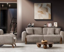 Dvosed Belize, Barva kapučino / VZMETENO, po naročilu