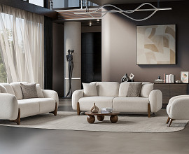 Sedežna garnitura 3+2 Belize, Barva Bež / VZMETENO, po naročilu