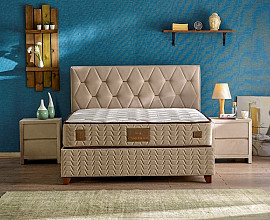 Postelja Cashmere 160x200 z dvižnim dnom in predalom, Barva bež