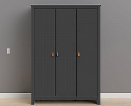 Omara Lexington 3 Vrata 126 cm, Barva siva