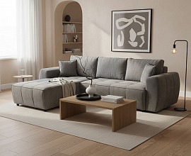 Sedežna garnitura Lori Barva Siva, leva ali desna postavitev