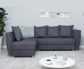 Sedežna garnitura Marinella Barva siva, tkanina, leva ali desna postavitev