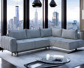 Sedežna garnitura Martina Barva Siva, leva ali desna postavitev/ VZMETENO, po naročilu