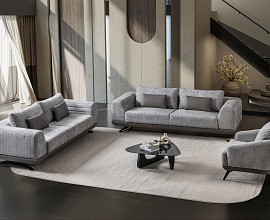 Sedežna garnitura 3+2 Milano, Barva Siva / VZMETENO, po naročilu