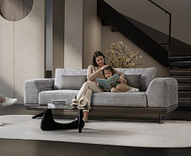 Dvosed Maxi Milano, Barva siva / VZMETENO, po naročilu