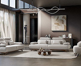 Sedežna garnitura 3+2 Monza, Barva bež / VZMETENO