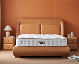 Posteljni okvir Nox 120x200 z dvižnim dnom in predalom, Barva konjak, po naročilu