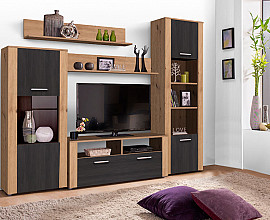 Dnevno sobni sestav Oriana 2 Barva artisan hrast, črna