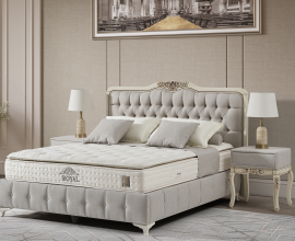 Posteljni okvir Gioria 180x200 z dvižnim dnom in predalom, Barva siva, po naročilu