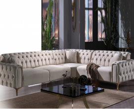 Sedežna garnitura, San Diego Barva Bež / VZMETENO