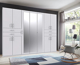Omara Torino 7 vrat, 313 cm Barva bela, ogledalo, po naročilu