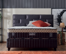Boxspring postelja YORK Komplet z dvižnim dnom, predalom in vzmetnico 120x200 , Barva siva, po naročilu