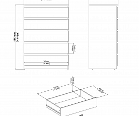 Predalnik Nantes 24 Barva črna