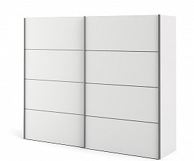 KOMPLET spalnica FIJI 160x200 Z DNOM in VZMETNICO, Omara 242 cm, Barva bela, drsna