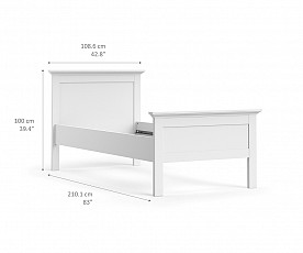 Posteljni okvir Florence, ležišče 90x200 Barva bela