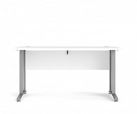 Pisalna miza+ kovinske noge , širina 150 cm x globina 80 cm  x višina 74,5 cm, Barva bela