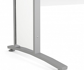 Pisalna miza+ kovinske noge , širina 150 cm x globina 80 cm  x višina 74,5 cm, Barva bela