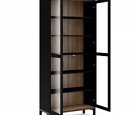 Vitrina Pisa 02 Barva črna,oreh