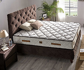 Boxspring postelja Oxford, Komplet z dvižnim dnom, predalom in vzmetnico 180x200 , Barva rjava