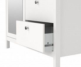 Omara Amalfi 3 Vrata 150 cm, Barva divji bela ogledalo, po naročilu