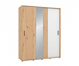 Omara Atos 2 Vrata 165 cm, Barva Artisan hrast, bela