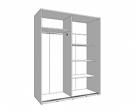 Omara Atos 2 Vrata 165 cm, Barva Artisan hrast, bela