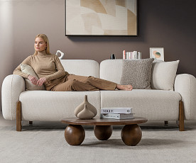 Sedežna garnitura 3+2 Belize, Barva Bež / VZMETENO, po naročilu