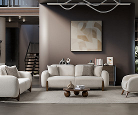 Fotelj Belize, Barva bež /VZMETENO, po naročilu