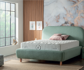 Boxspring postelja Bendigo Komplet z dvižnim dnom, predalom in vzmetnico 180x200 , Barva zelena, po naročilu