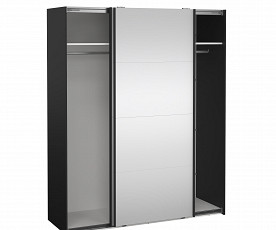 Omara Berg 2 vrata, 5 polic, 178,5 cm Barva črna, 2x ogledalo, po naročilu