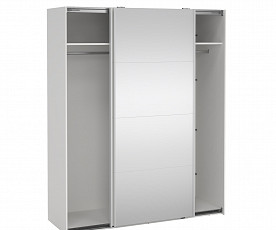 Omara Bergamo 2 vrata, 5 polic, 178,5 cm Barva bela+ ogledalo