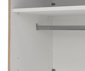 Omara Bergamo 2 vrata, 5 polic, 178,5 cm Barva hrast + ogledalo