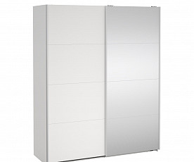 Omara Bergamo 2 vrata, 5 polic, 178,5 cm Barva bela+ ogledalo