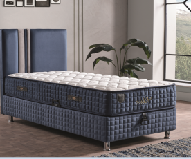 Boxspring postelja Libra, Komplet z dvižnim dnom, predalom in vzmetnico 90x200 , Barva roza, mikrotkanina, po naročilu