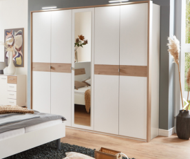 KOMPLET spalnica Budapest 160x200 z LETVENIM DNOM in VZMETNICO, Barva bela, divji hrast, klasik, po naročilu