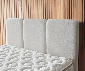 Boxspring postelja Bohem, Komplet z dvižnim dnom, predalom in vzmetnico 180x200 , Barva bež, OMEJENA KOLIČINA !!!