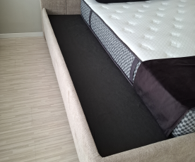 Boxspring postelja Cardif, Komplet z dnom in vzmetnico 160x200 , Barva rjavo / bež