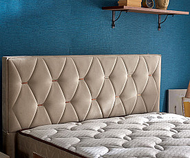 BOXSPRING KOMPLET: Postelja Cashmere 180x200 z dvižnim dnom, predalom in vzmetnico, Barva bež