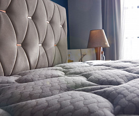 Postelja Cashmere 180x200 z dvižnim dnom in predalom, Barva bež