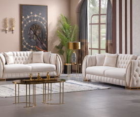 Sedežna garnitura 3+2 Chicago , Barva bež / VZMETENO, po naročilu