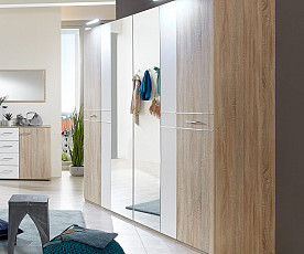 KOMPLET spalnica Cordoba 180x200 z LETVENIM DNOM in VZMETNICO, Barva hrast, bela klasik, po naročilu