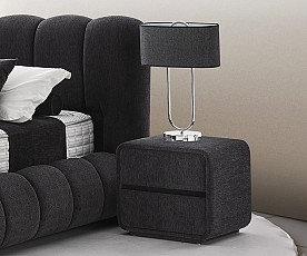 Posteljni okvir Cosmos 160x200 z dvižnim dnom in predalom, Barva Temno siva tkanina, po naročilu