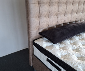 Posteljni okvir Crystal 180x200 z dvižnim dnom in predalom, Barva rjava, VZORČNA