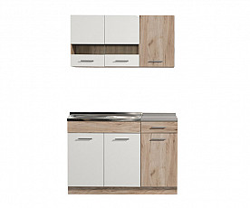 Kuhinjski blok Denver 2, 120 cm , Barva sivi hrast, bela