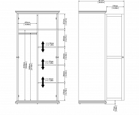 Omara Florence, 2 Vrata 96 cm, Barva Siva